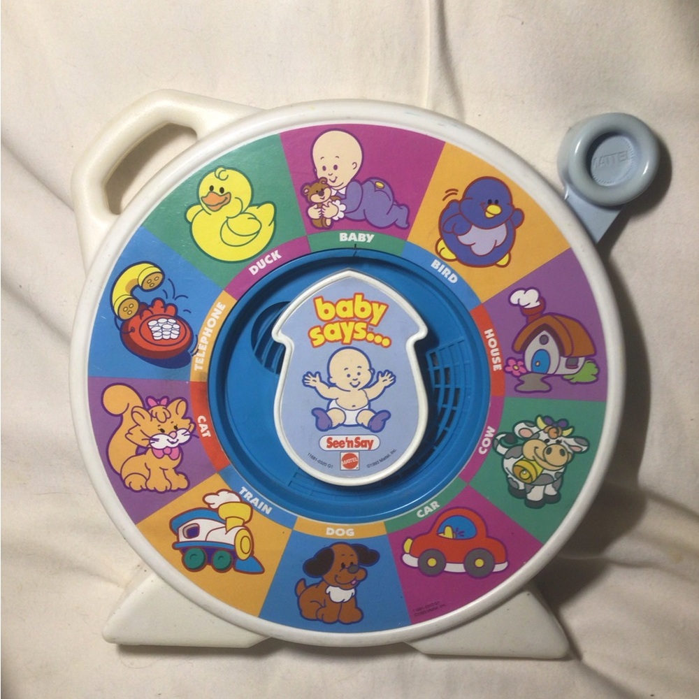 Vintage 1993 Mattel Baby Says See N Say Toy